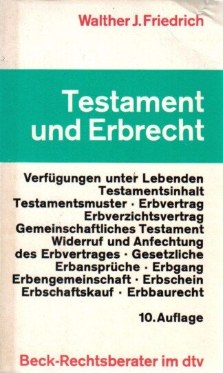Testament und Erbrecht.