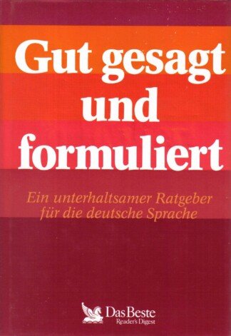 Gut gesagt und formuliert.