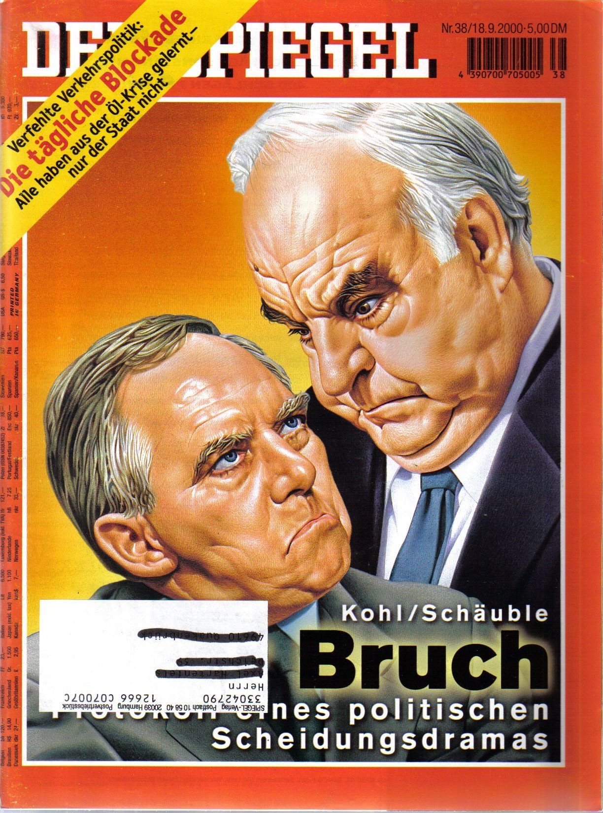 DER SPIEGEL - Der Bruch Nr: 38 / 18.9.2000