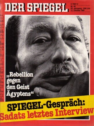 DER SPIEGEL - Sadats letztes Interview   Nr: 42 / 12.10.1981