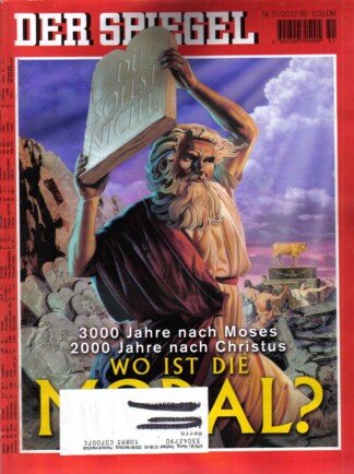 Der Spiegel. 20.12.1999,  53. Jahrgang. Nr. 51. Das deutsche Nachrichten-Magazin. Titelgeschichte: 3000 Jahre nach Moses - 2000 Jahre nach Christus - Wo ist die Moral?