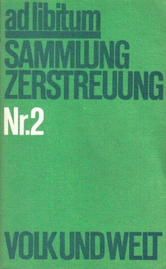 Ad libitum. Sammlung Zerstreuung. Nr. 2.