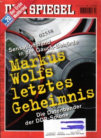 DER SPIEGEL - Markus Wolfs letztes Geheimnis   Nr: 3 / 1999