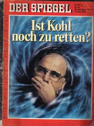 Der Spiegel. 10.06.1985,  39. Jahrgang. Nr. 24. Das deutsche Nachrichten-Magazin. Titelgeschichte: Ist Kohl noch zu retten?
