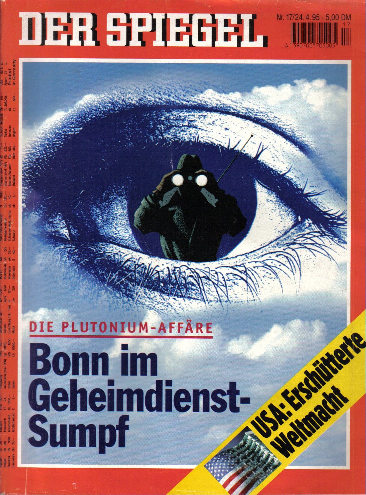 DER SPIEGEL Nr.17 - 24.04.1995 - Bonn im Geheimdienst-Sumpf