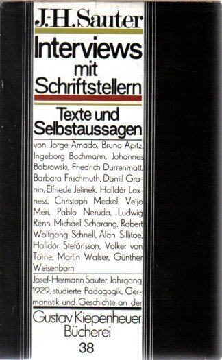 Interviews mit Schriftstellern - Texte und Selbstaussagen