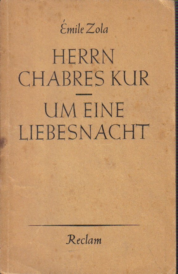 Herrn Chabres Kur. / Um eine Liebesnacht.