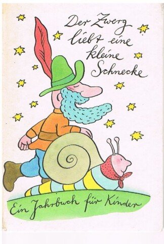 Der Zwerg liebt eine kleine Schnecke