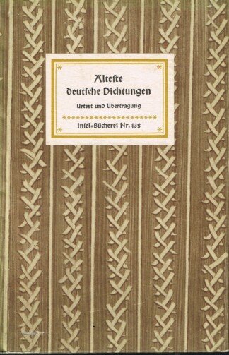 Älteste Deutsche Dichtungen - Insel-Bücherei Nr. 432