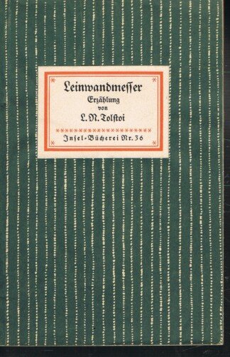 Leinwandmesser -  Erzählung - Insel Bücherei Nr. 36