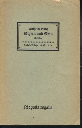 Schein und Sein - Insel-Bücherei Nr. 478 - Feldpostausgabe