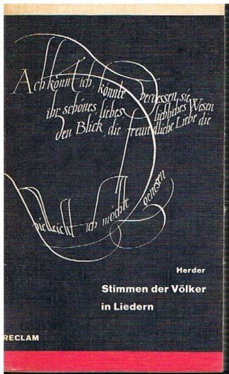 Stimmen der Völker in Liedern - Reihe / Reclams Universal-Bibliothek ; Band 336 -
