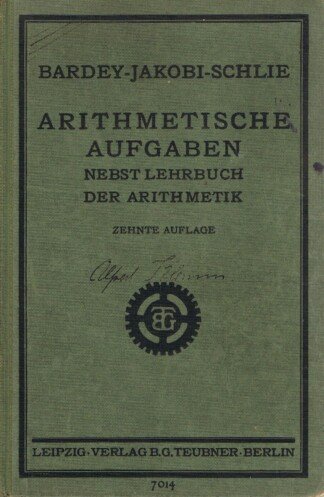 Arithmetische Aufgaben nebst Lehrbuch der Arithmetik