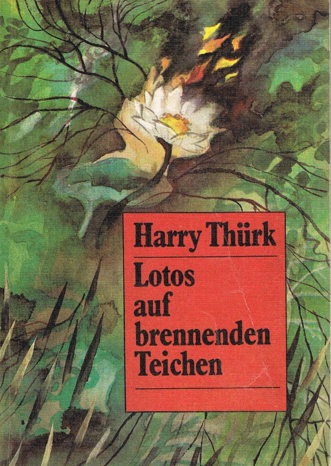 Lotos auf brennenden Teichen