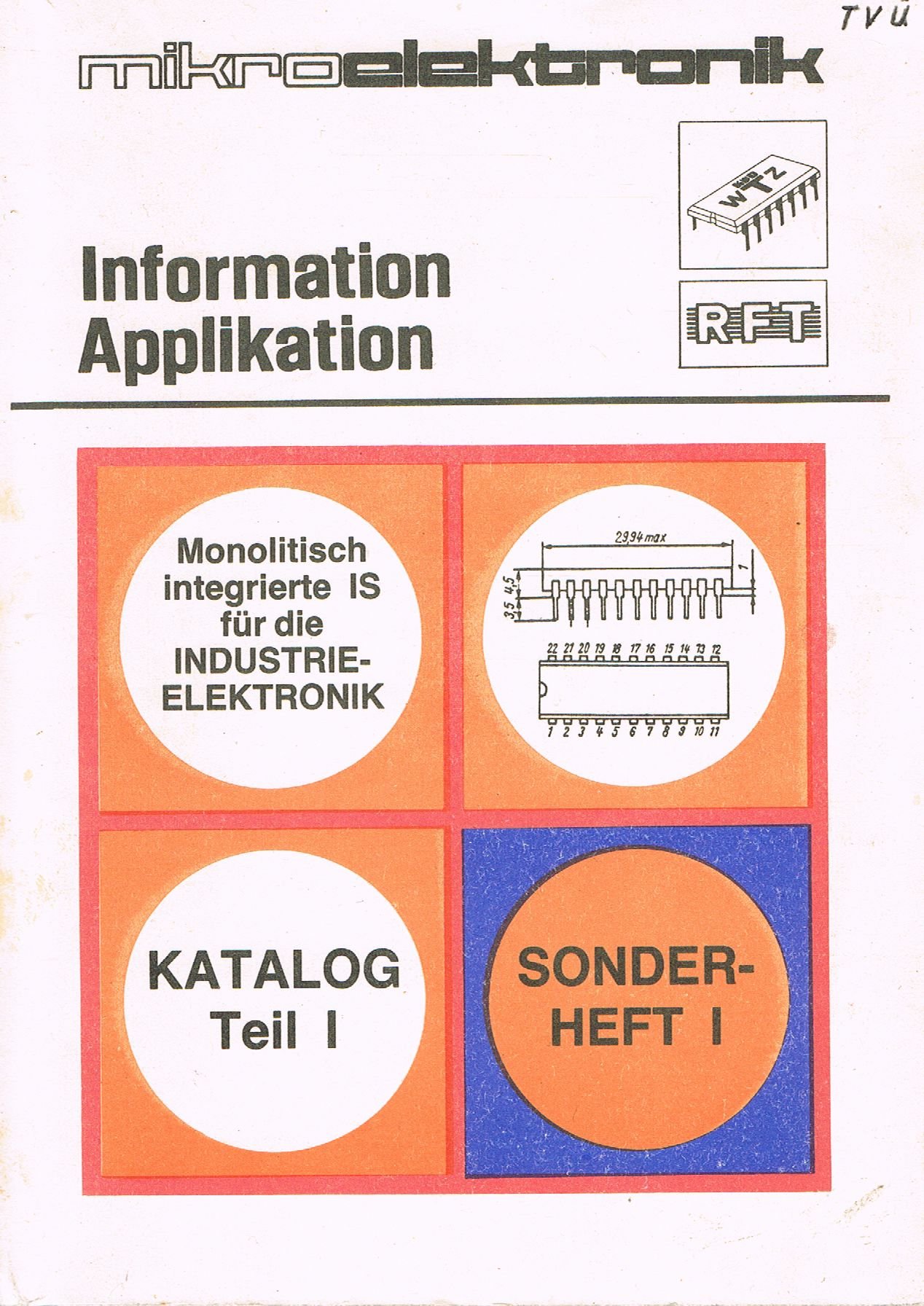 MIKROELEKTRONIK. Information, Applikation - Katalog I (1) - Sonderheft I (1)