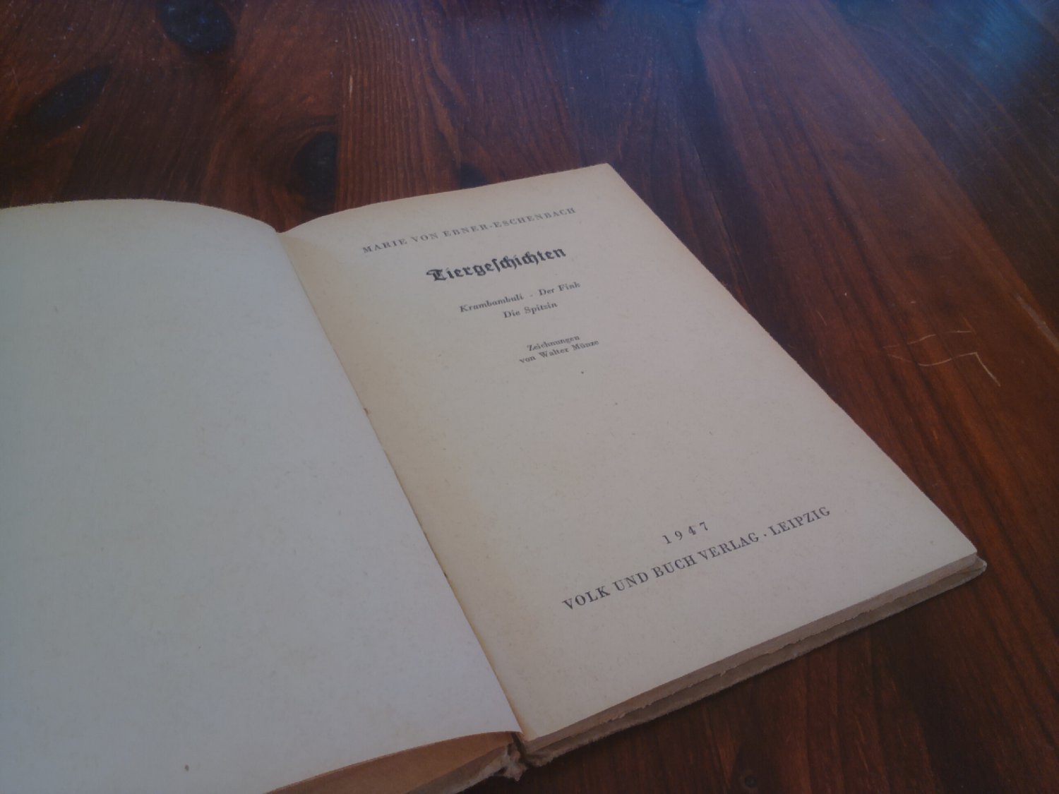 Tiergeschichten. - Krambambuli. Der Fink. Die Spitzin. - Zeichnungen von Walter Münze. – Bild 2