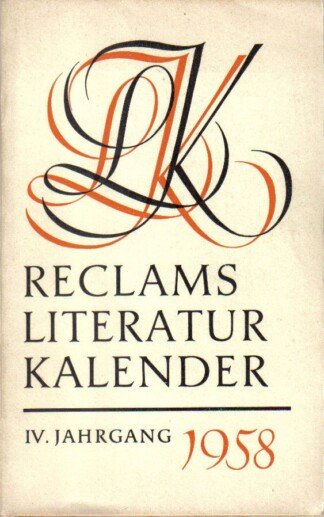 Reclams Literaturkalender 1958