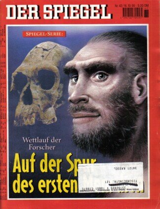 Der Spiegel. 16.10.1995, 49. Jahrgang. Nr. 42. Das deutsche Nachrichten-Magazin. Titelgeschichte: Spiegel-Serie: Wettlauf der Forscher - Auf der Spur des ersten Menschen.