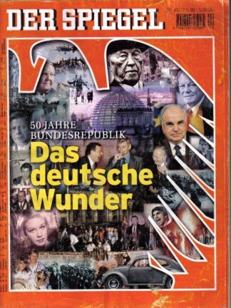 Der Spiegel. 17.05.1999,  53. Jahrgang. Nr. 20. Das deutsche Nachrichten-Magazin. Titelgeschichte: 50 Jahre Bundesrepublik - Das deutsche Wunder.