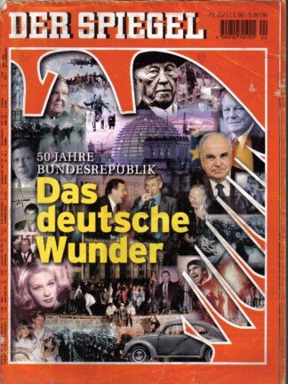Der Spiegel. 17.05.1999,  53. Jahrgang. Nr. 20. Das deutsche Nachrichten-Magazin. Titelgeschichte: 50 Jahre Bundesrepublik - Das deutsche Wunder.
