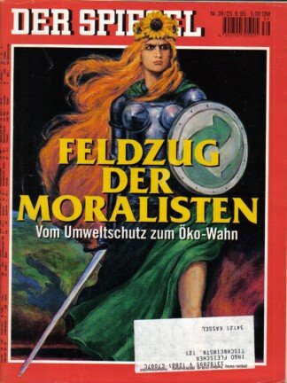 Der Spiegel. 25.09.1995, 49. Jahrgang. Nr. 39. Das deutsche Nachrichten-Magazin. Titelgeschichte: Feldzug der Moralisten - Vom Umweltschutz zum Öko-Wahn.