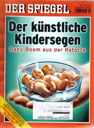 Der Spiegel. 21.01.2002, 56. Jahrgang. Nr. 4. Das deutsche Nachrichten-Magazin. Titelgeschichte: Der künstliche Kindersegen - Baby-Boom aus der Retorte; Spiegel-Gespräch mit Afghanen-Premier Karzai: "Führungsrolle für die Deutschen".